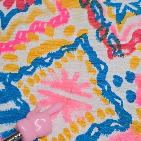 Fresh Produce Shirt Womens 3X Tunic Long Sleeve Colorful Cotton Geometric Artsy - Picture 8 of 12